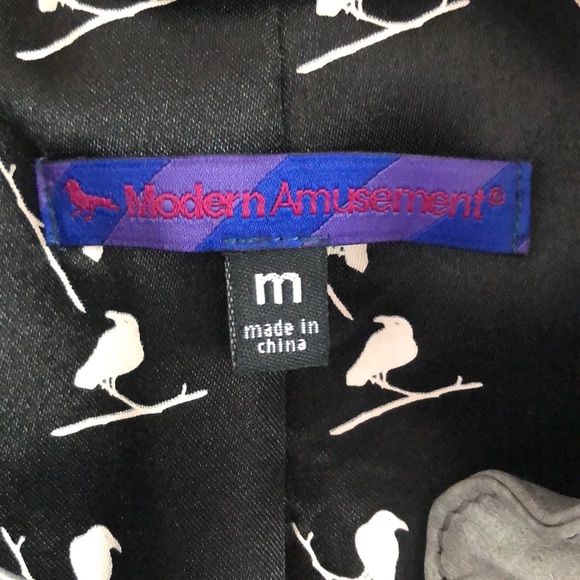 Modern Amusement Gray Leather Jacket - Picture 6 of 8